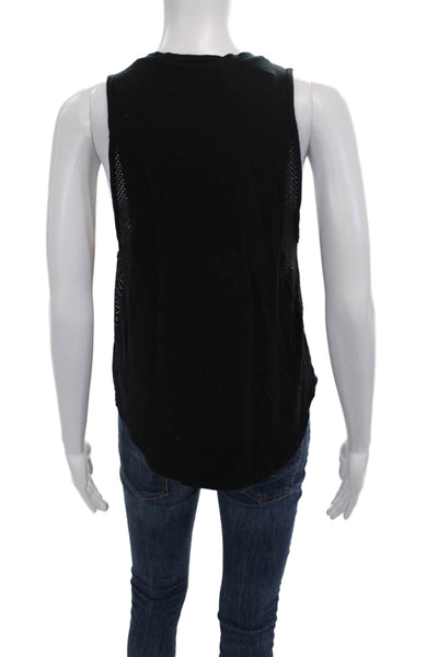 Koral, Womens Basic Tank Sleeveless Black Round Neck Size S