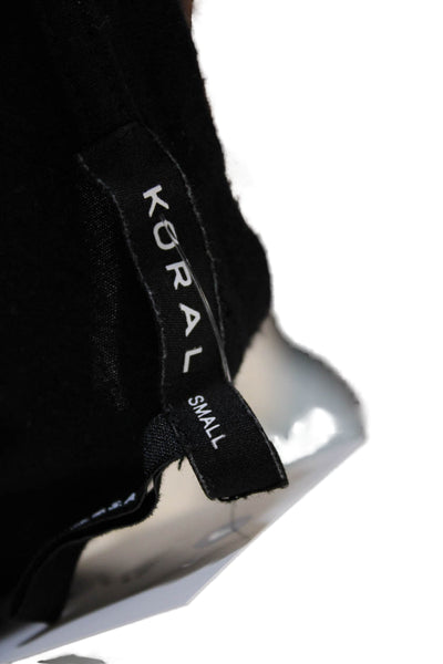 Koral, Womens Basic Tank Sleeveless Black Round Neck Size S