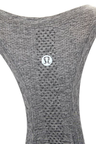 Lululemon Women Gray Basic Sleeveless Tank Round Neck Size S