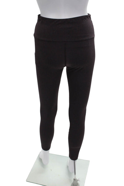 Running Bare Womens High Waisted Stretch Athletic Leggings Purple Size 8