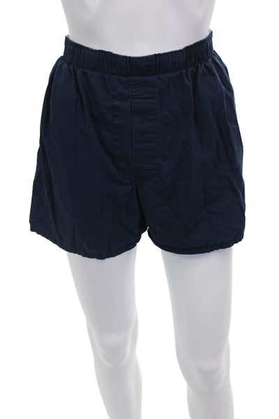 Polo Ralph Lauren Womens Cotton Elastic Waist Casual Shorts Blue Size M