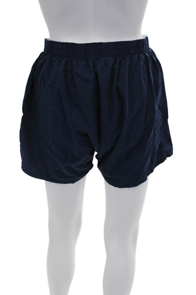 Polo Ralph Lauren Womens Cotton Elastic Waist Casual Shorts Blue Size M
