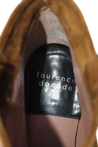 Laurence Dacade Womens Slip On Block Heel Ankle Booties Brown Suede Size 36.5