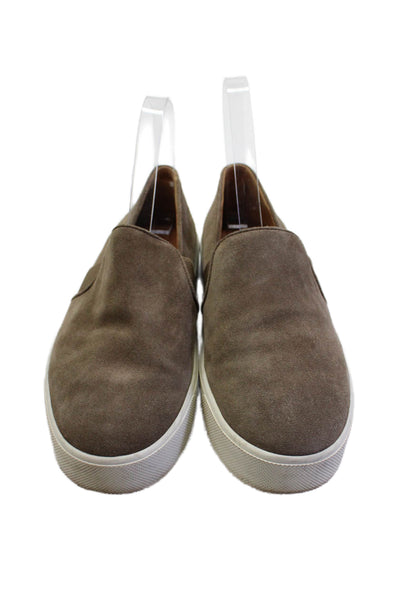 Vince Womens Suede Slip-On Platform Casual Sneakers Brown Size 8
