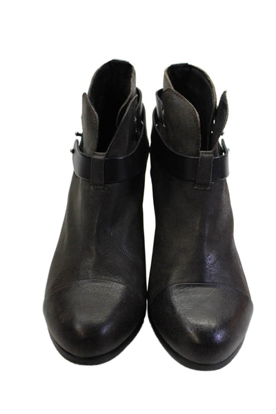 Rag & Bone Womens Leather High Heeled Ankle Boots Brown Size 11