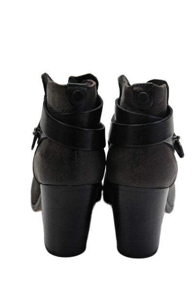 Rag & Bone Womens Leather High Heeled Ankle Boots Brown Size 11