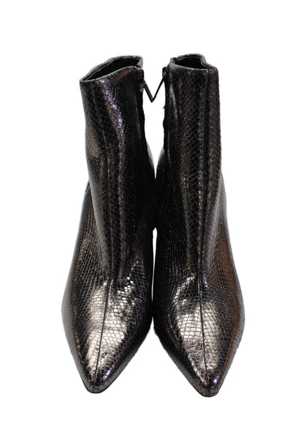 Marc Fisher LTD. Womens Metallic Pointed Toe Boots Brown Size 9M