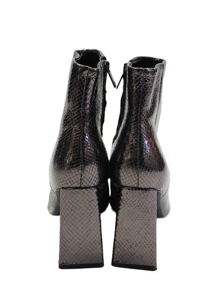 Marc Fisher LTD. Womens Metallic Pointed Toe Boots Brown Size 9M