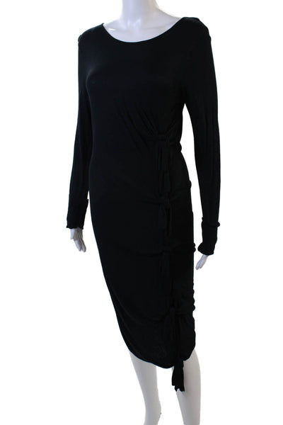 Gryphon New York Women Sheath Dress Black Long Sleeve Knee-Length Size S