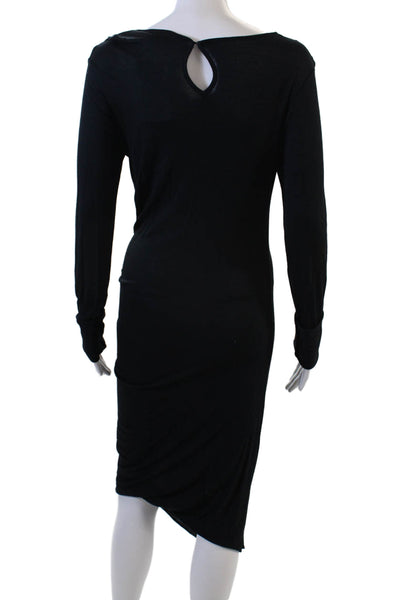 Gryphon New York Women Sheath Dress Black Long Sleeve Knee-Length Size S