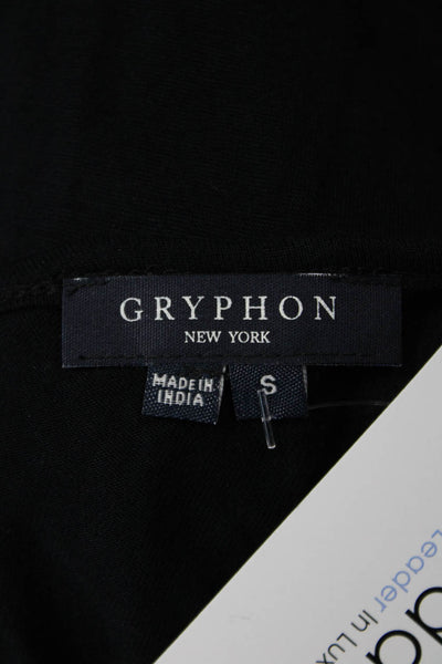 Gryphon New York Women Sheath Dress Black Long Sleeve Knee-Length Size S