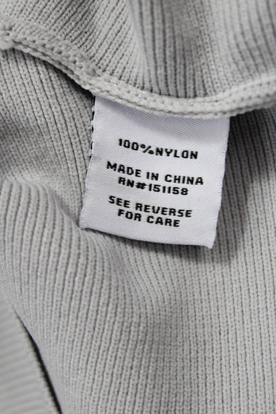 525 Unisex Gray Short Sleeve Pullover Crew Neck Nylon Sweater Size S