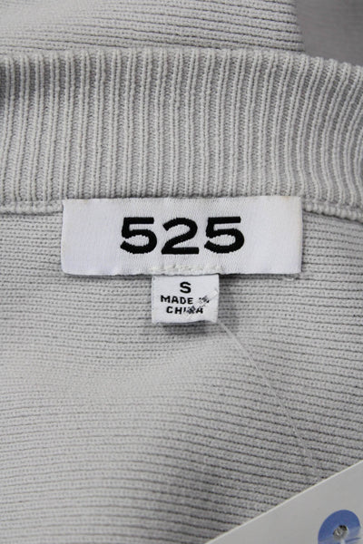 525 Unisex Gray Short Sleeve Pullover Crew Neck Nylon Sweater Size S