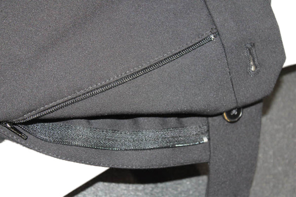 Zara Womens Cotton Pocketed Cuffed Ankle Straight Legged Pants Black Size 8
