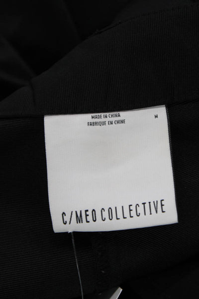 C/MEO Collective Womens Pocketed Ankle Slit Detail Pants Black Size M