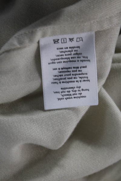 ONIA Mens Beige Collared Short Sleeve Viscose Button-Up Shirt Size S