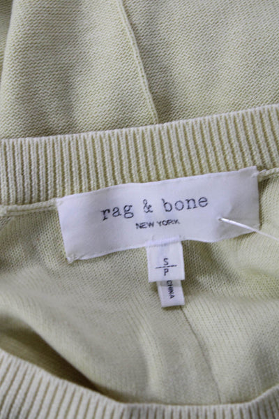 Rag & Bone Womens Cotton Crew Neck Long Sleeve Sweater Yellow Size S