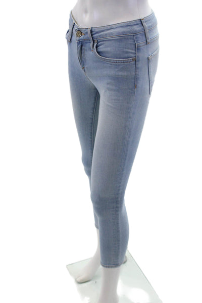 Joie Women Cropped Skinny Jeans Light Blue Low Rise Size 26