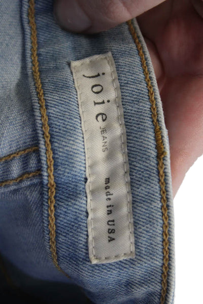 Joie Women Cropped Skinny Jeans Light Blue Low Rise Size 26