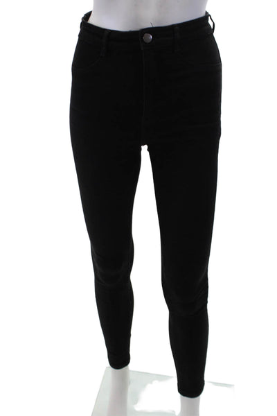 Zara Women Ankle Skinny Jeggings Black Mid Rise Size 4