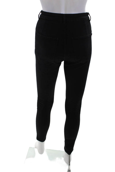 Zara Women Ankle Skinny Jeggings Black Mid Rise Size 4