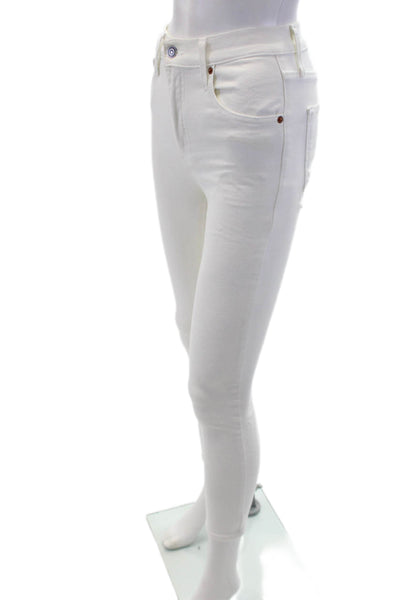 Levis Women White Skinny Ankle Jeans Low Rise Size 25