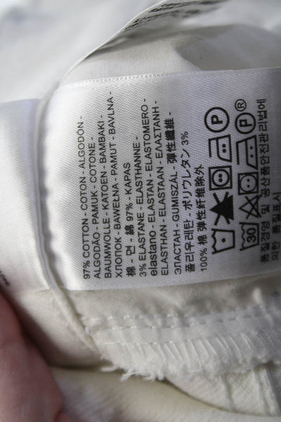 Levis Women White Skinny Ankle Jeans Low Rise Size 25