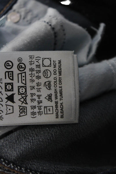 Levis Women Ankle Skinny Jeans Dark Blue Low Rise Solid Size 26