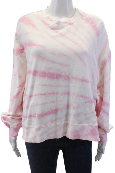 Electric & Rose Women Pullover Sweatshirts Pink Long Sleeve Crew Neck Size S