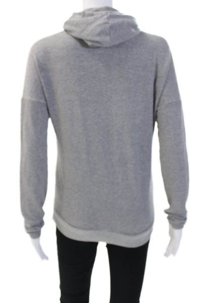 Stateside Women Gray High Neck Pullover Sweatshirt Drawstring Size XS