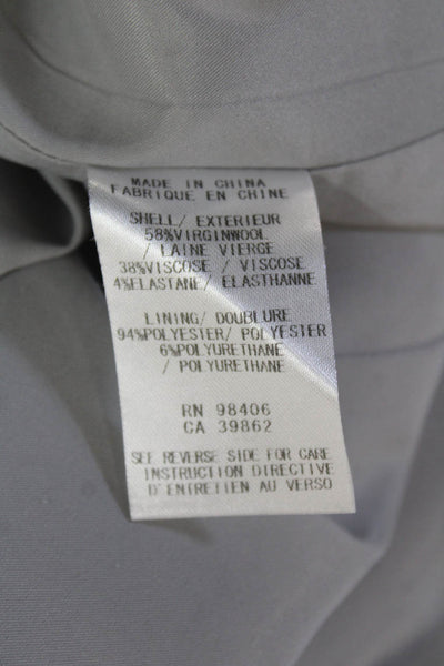 Theory Women A-Line Shift Gray Short Sleeve Dress Round Neck Size 0