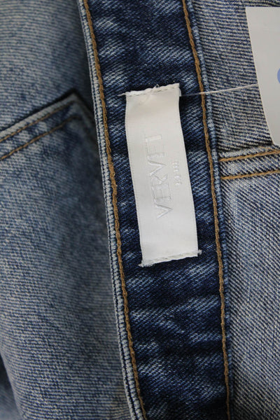 Vervet Womens Boyfriend Cropped Jeans Blue High Rise Size 29