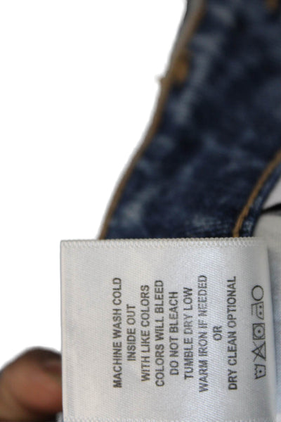 Vervet Womens Boyfriend Cropped Jeans Blue High Rise Size 29