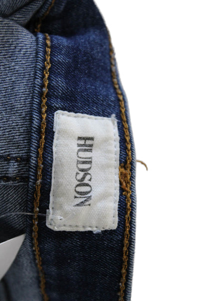 Hudson Women Dark Blue High-Rise Ankle Cropped Jeans Size 30