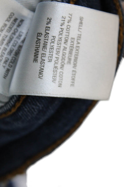 Hudson Women Dark Blue High-Rise Ankle Cropped Jeans Size 30