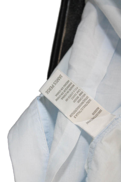 Standard James Perse Women Button-Up Light Blue Cotton Long Sleeve Size 3