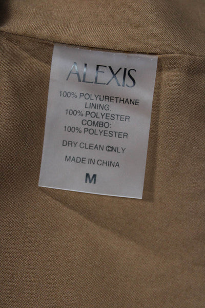 Alexis Women Slip Dress Brown Long Sleeveless Designer Size M
