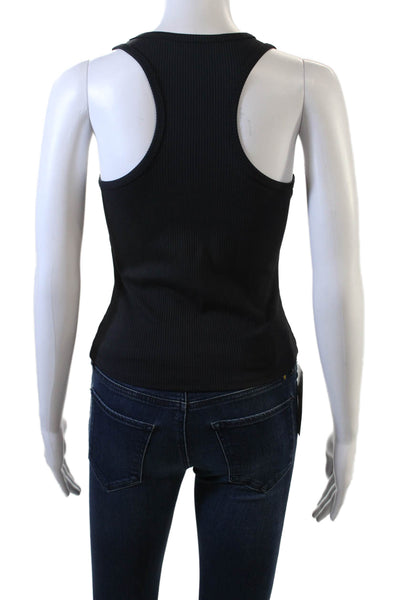 Year Of Ours Women Black Basic Sleeveless Tank Top Size S