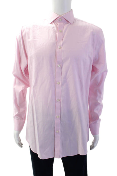 Charles Tyrwhitt Mens Cotton Extra Slim Fit Button-Down Shirt Pink Size 41