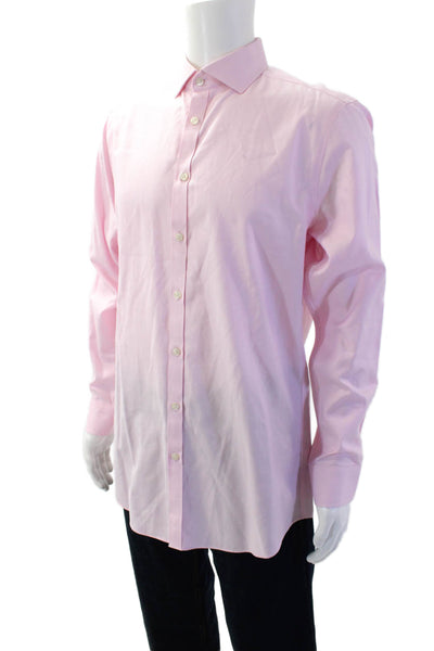 Charles Tyrwhitt Mens Cotton Extra Slim Fit Button-Down Shirt Pink Size 41