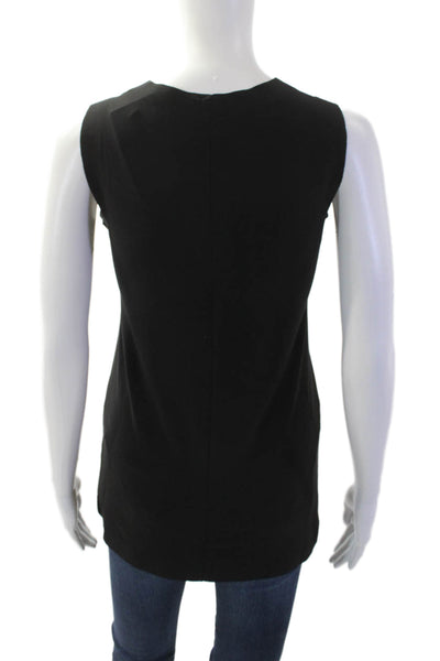 Norma Kamali Women Sleeveless Tunic Black Polyester Spandex Size XS