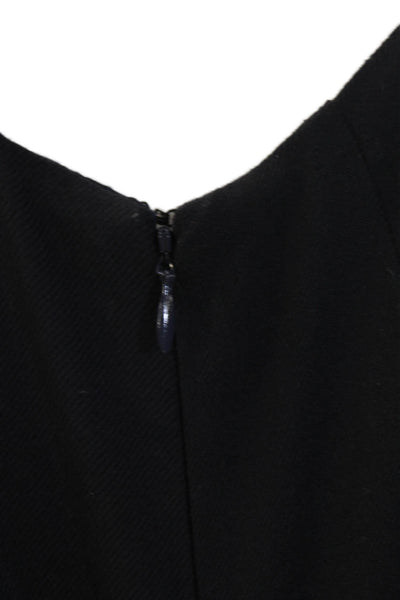 Milly Women Sheath Pencil Dress Black Sleeveless Buckle Size 2