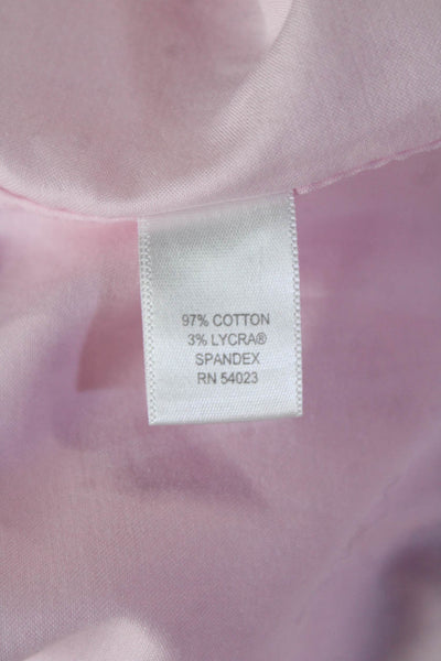 Banana Republic Women Pink Collared Long Sleeve Button-Up Blouse Size 0