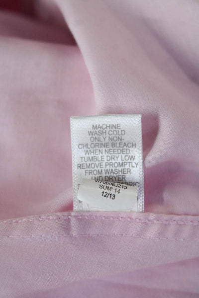 Banana Republic Women Pink Collared Long Sleeve Button-Up Blouse Size 0