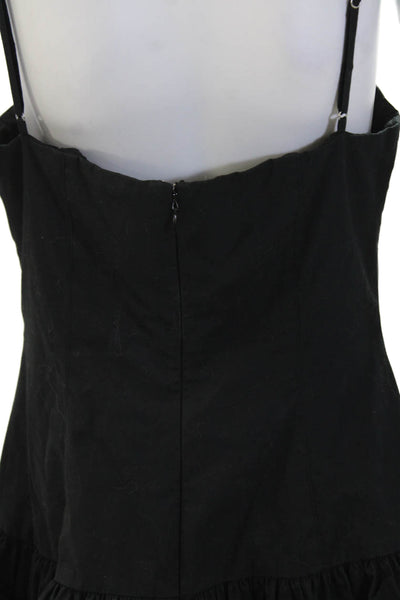 Lovers + Friends Womens Fit & Flare Mini Dress Black Sleeveless Zip Size L