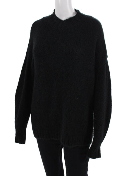 Pistola Womens Knitted Crew Neck Long Sleeve Sweater Top Black Size XS