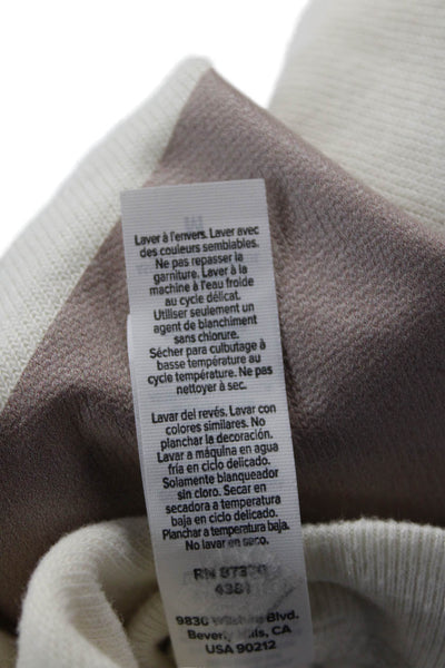 Bella + Canvas Womens Pullover Sweatshirt Beige Graphic Crew Neck Size M