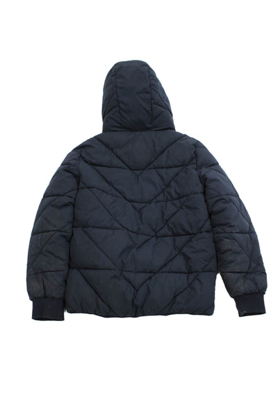 Scotch & Soda Boys Puffer Zipped Long Sleeve Hooded Coat Blue Size 12
