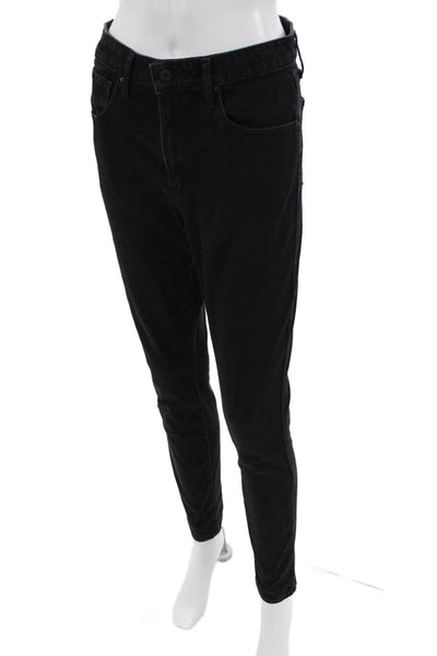 Levis Women Black Skinny Tapered Mid Rise Jeans Size 30