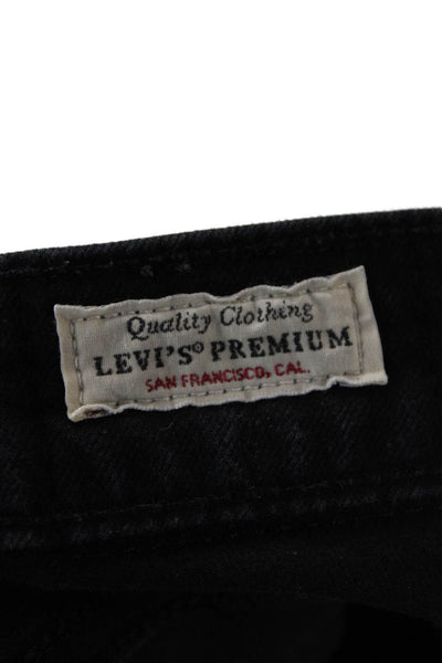 Levis Women Black Skinny Tapered Mid Rise Jeans Size 30